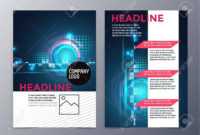 Business And Technology Brochure Design Template Vector Tri-Fold.. with regard to Technical Brochure Template