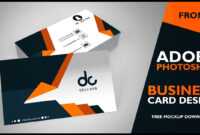Business Card Design In Photoshop Cs6 | Front | Photoshop Tutorial inside Photoshop Cs6 Business Card Template