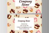 Business Card Design Template With Tasty Cakes intended for Cake Business Cards Templates Free