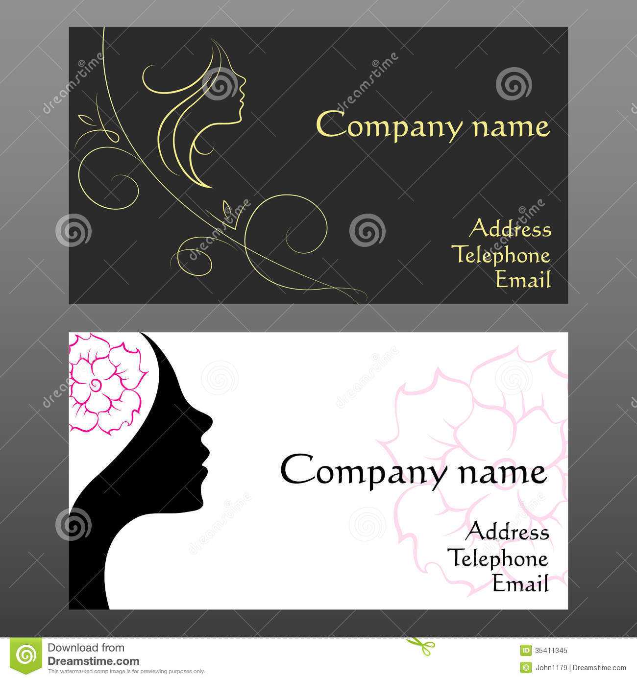 Business Card For Hairdressers Stock Vector – Illustration Regarding Hairdresser Business Card Templates Free