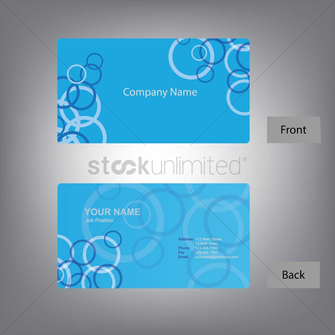 Business Card Front And Back Design Visiting Template Free With Front And Back Business Card Template Word