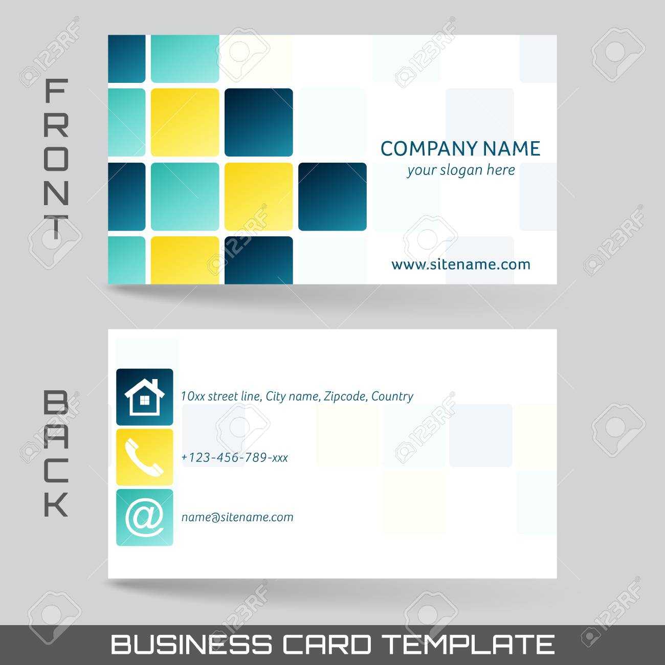 Business Card Front And Back Microsoft Word Template In Front And Back Business Card Template Word