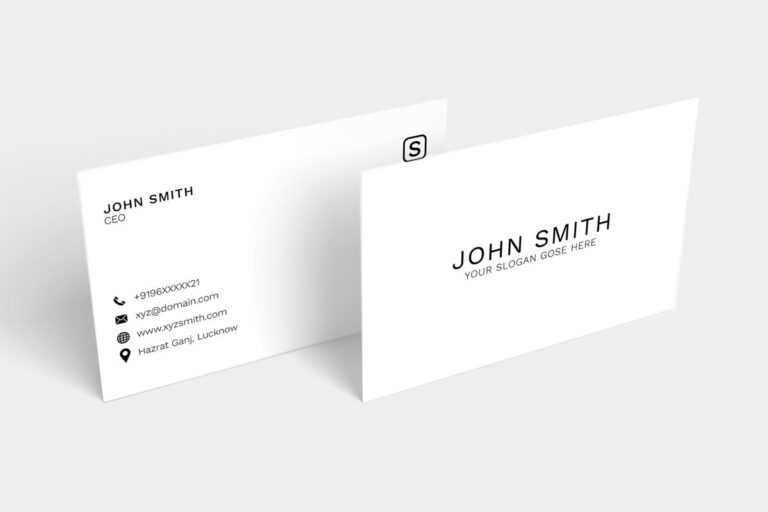 Blank Business Card Template Photoshop