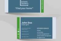 Business Card Template Real Estate Agency Design in Real Estate Agent Business Card Template