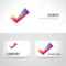 Business Card Template Set. Polygonal Crystal Check Mark Or Tick.. Pertaining To Acceptance Card Template