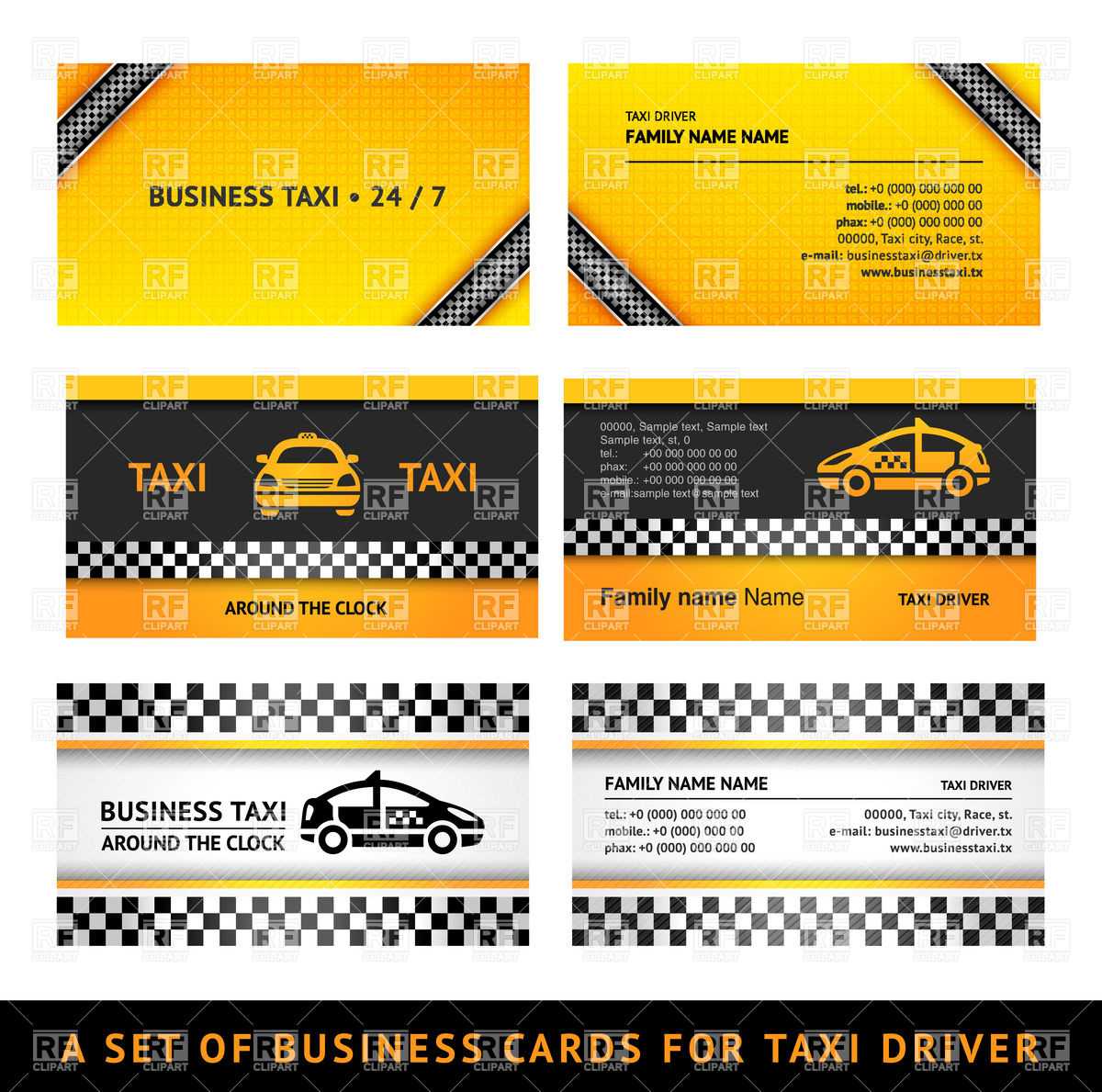 Business Card Templates For Taxi Service Stock Vector Image With Transport Business Cards Templates Free