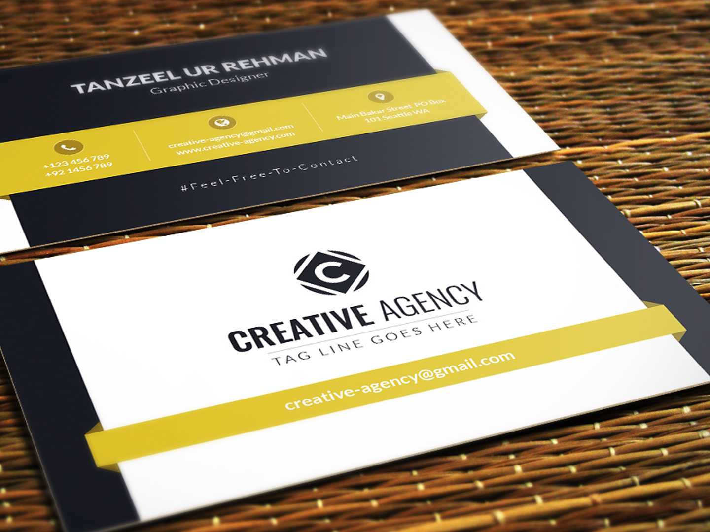 Business Cards Template – Free Downloadtanzeel Ur Rehman With Templates For Visiting Cards Free Downloads
