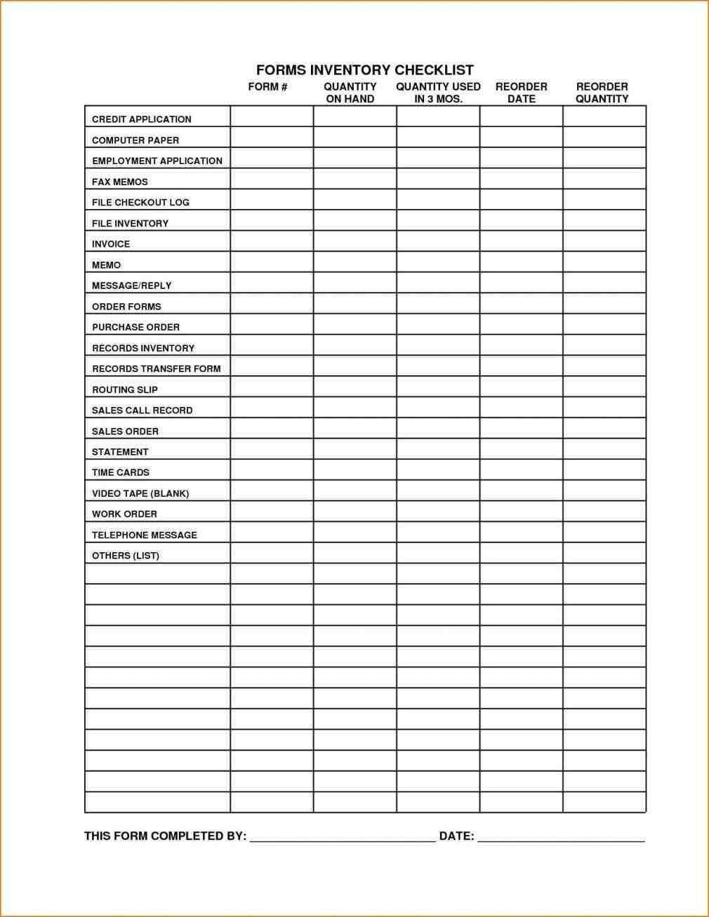 Business Inventory Template | Checklist Template, List Intended For Check Out Report Template