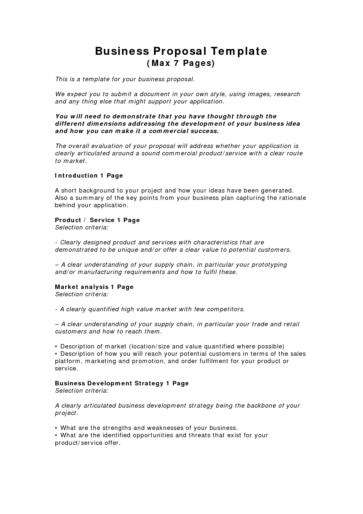 Business Proposal Templates Examples | Business Proposal Intended For Free Business Proposal Template Ms Word