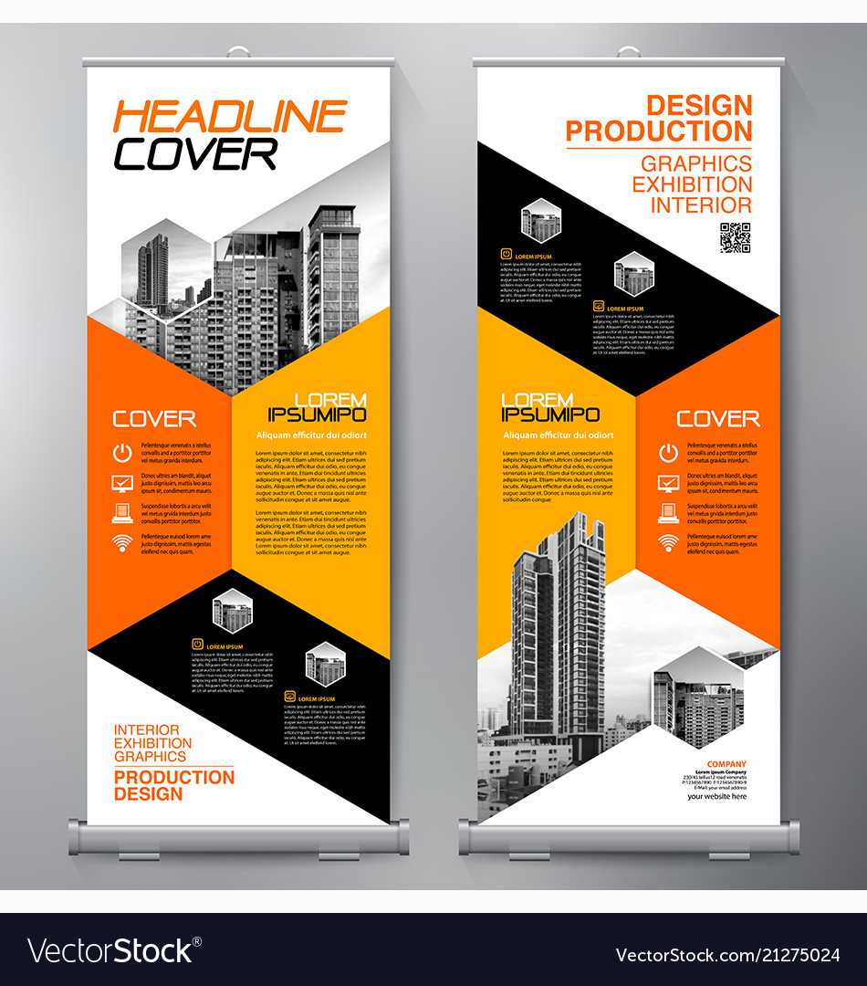 Business Roll Up Standee Design Banner Template Inside Product Banner Template