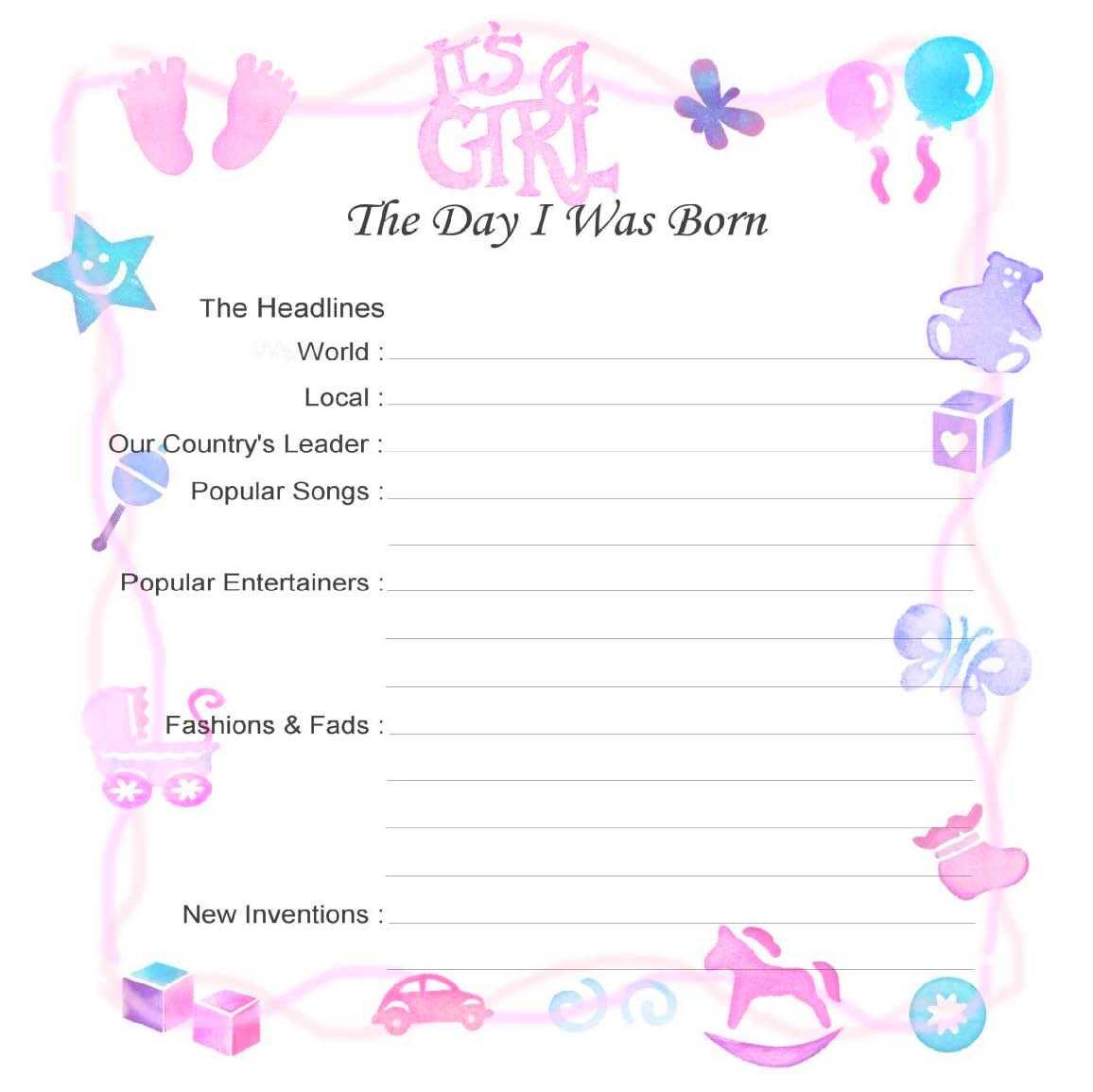 Cabbage Patch Kid Birth Certificate Template As Well With For Baby Doll Birth Certificate Template