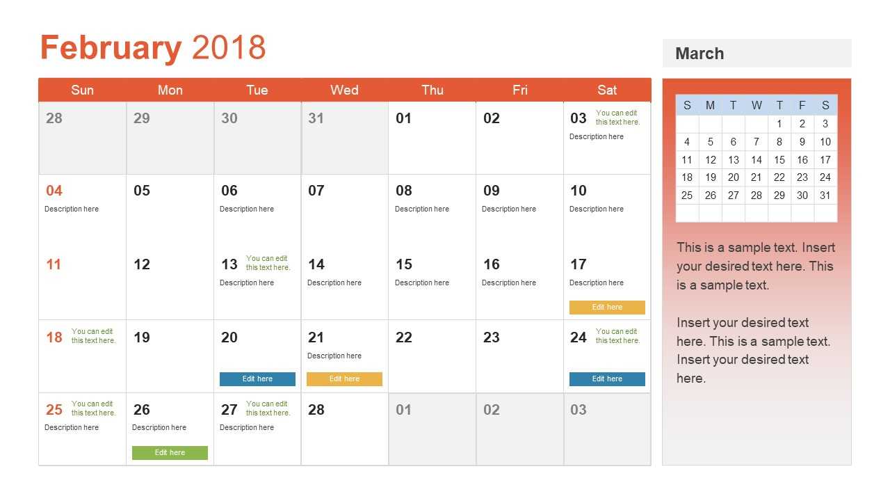 Calendar Templates For Powerpoint Template Free 2019 Monthly In Microsoft Powerpoint Calendar Template