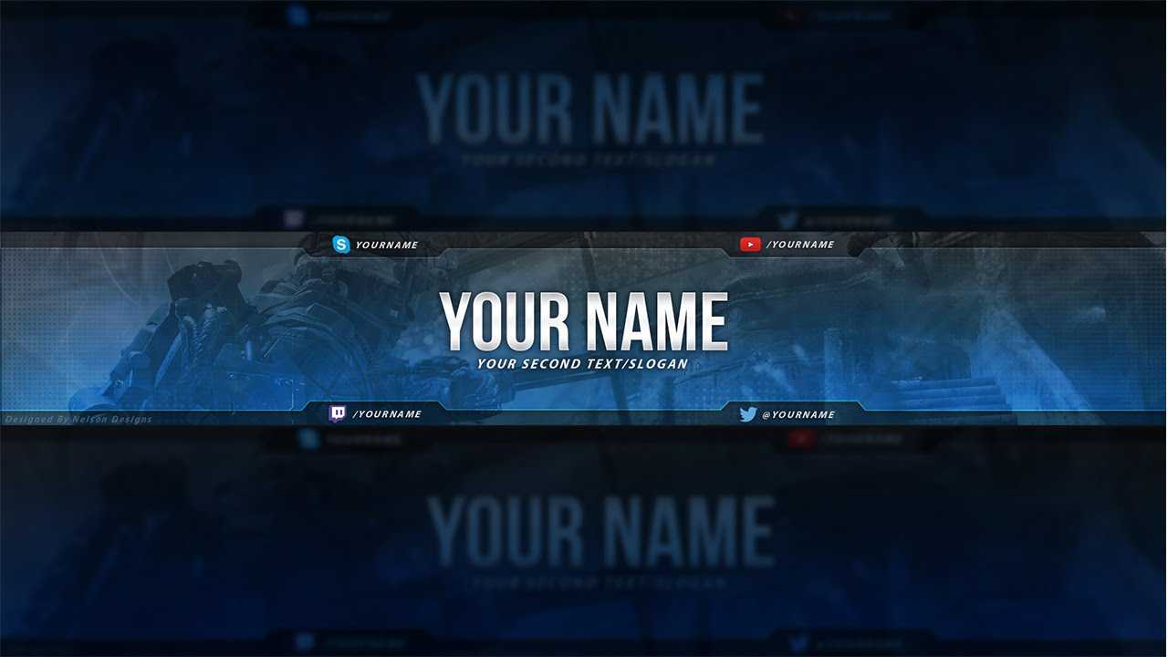 Call Of Duty Youtube Banner Template – Free Download (Psd) For Banner Template For Photoshop