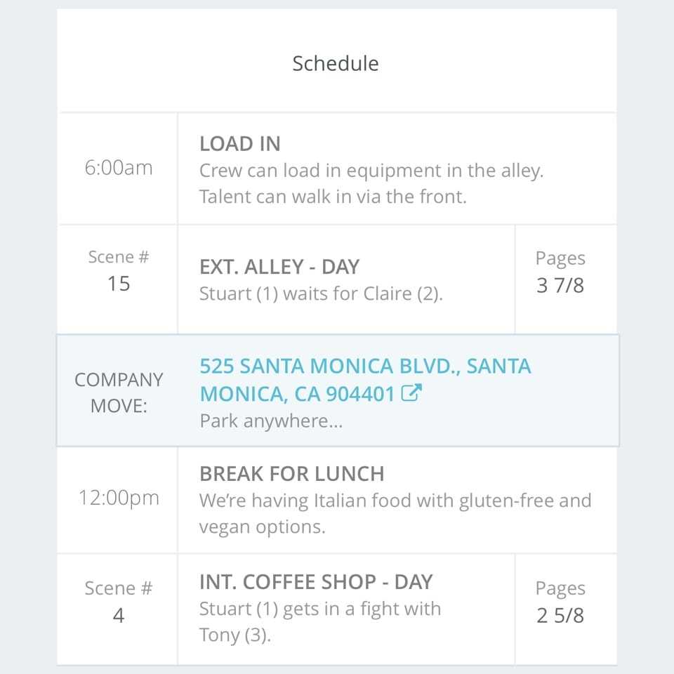 Call Sheet Template Word | Create A Call Sheet Online, Free In Film Call Sheet Template Word