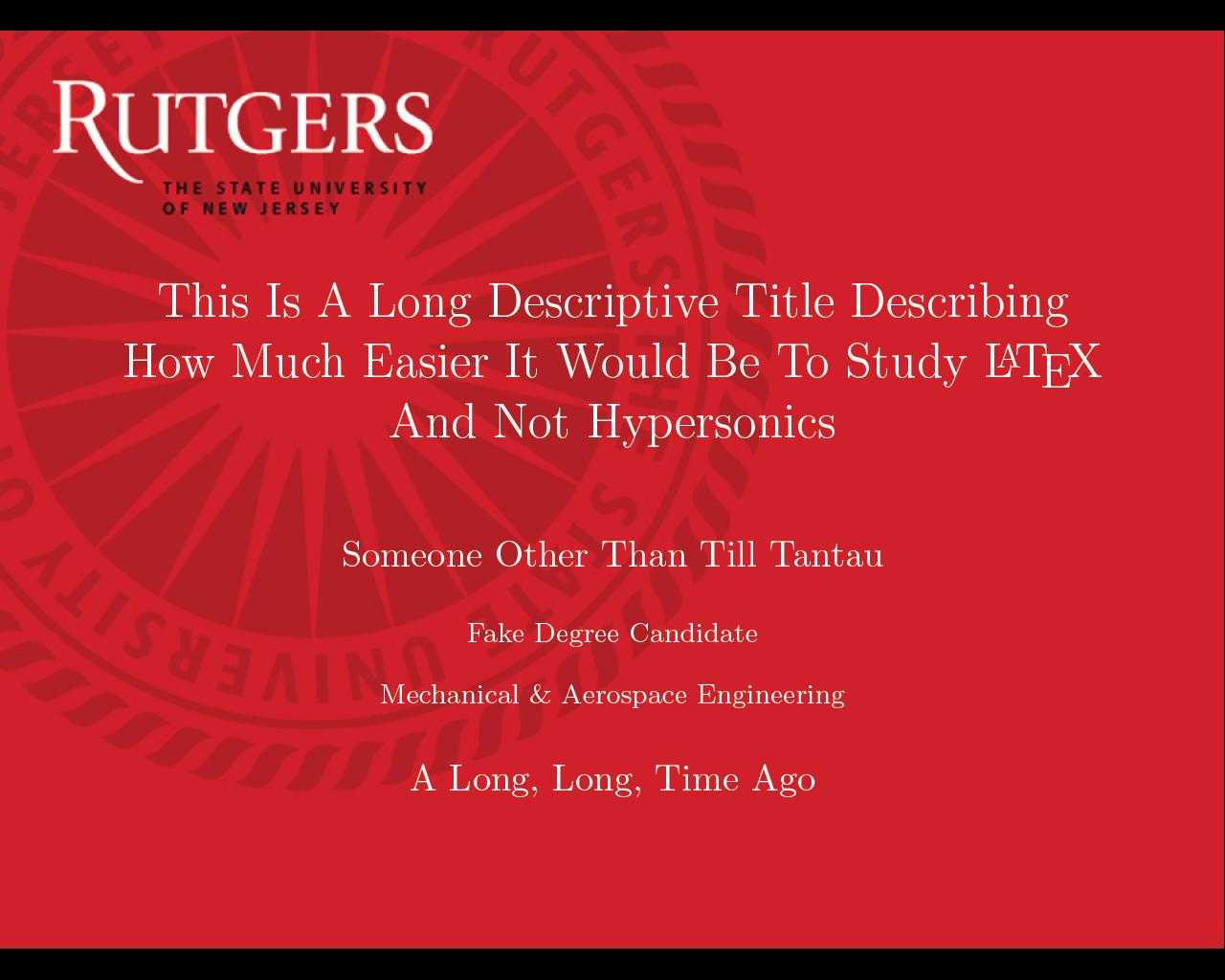 Can I Specify Title Page Customization In A Template Instead Intended For Rutgers Powerpoint Template