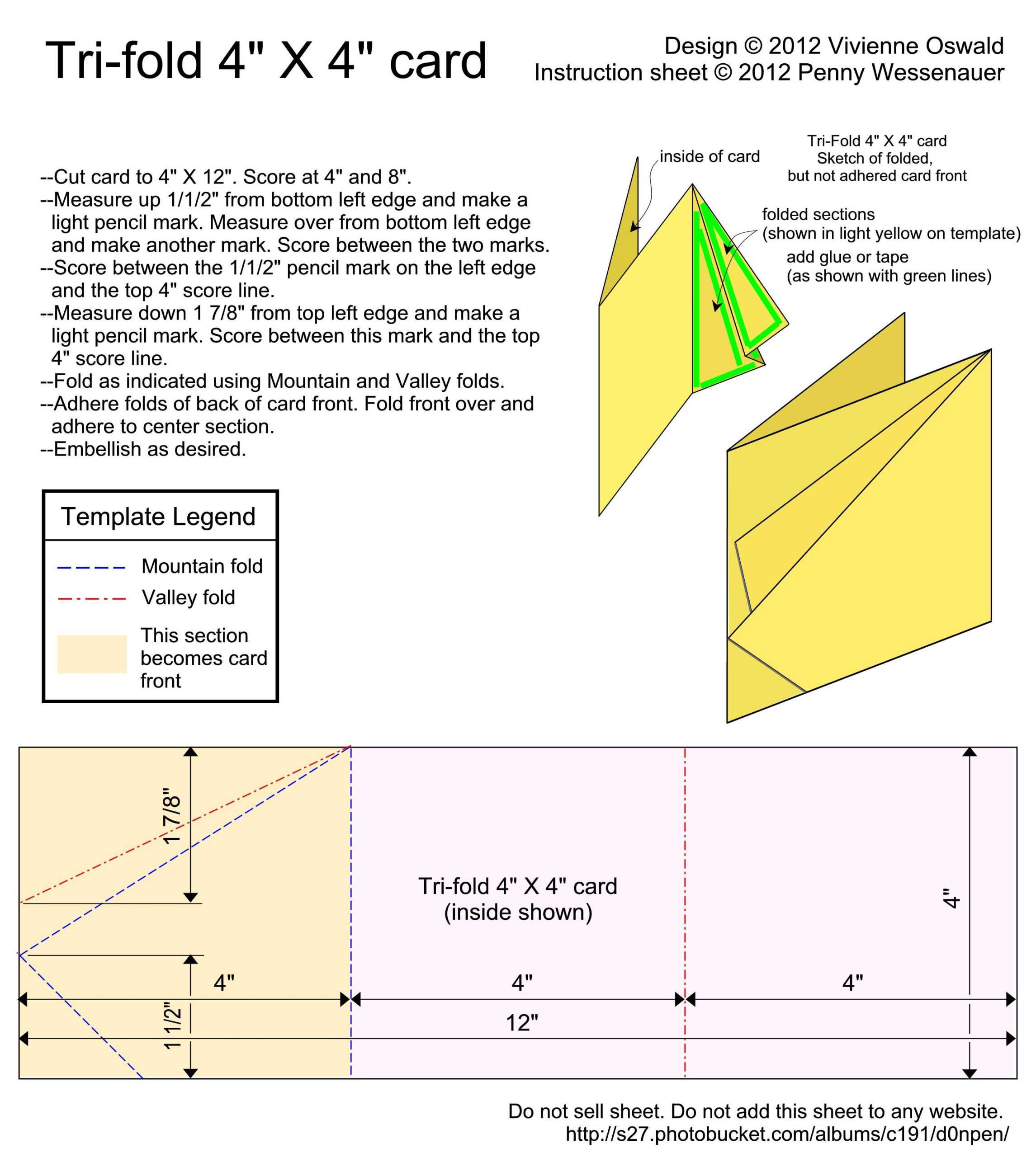 Card Templates :: Tri Fold 4X4 Card Imaged0Npen Intended For Three Fold Card Template