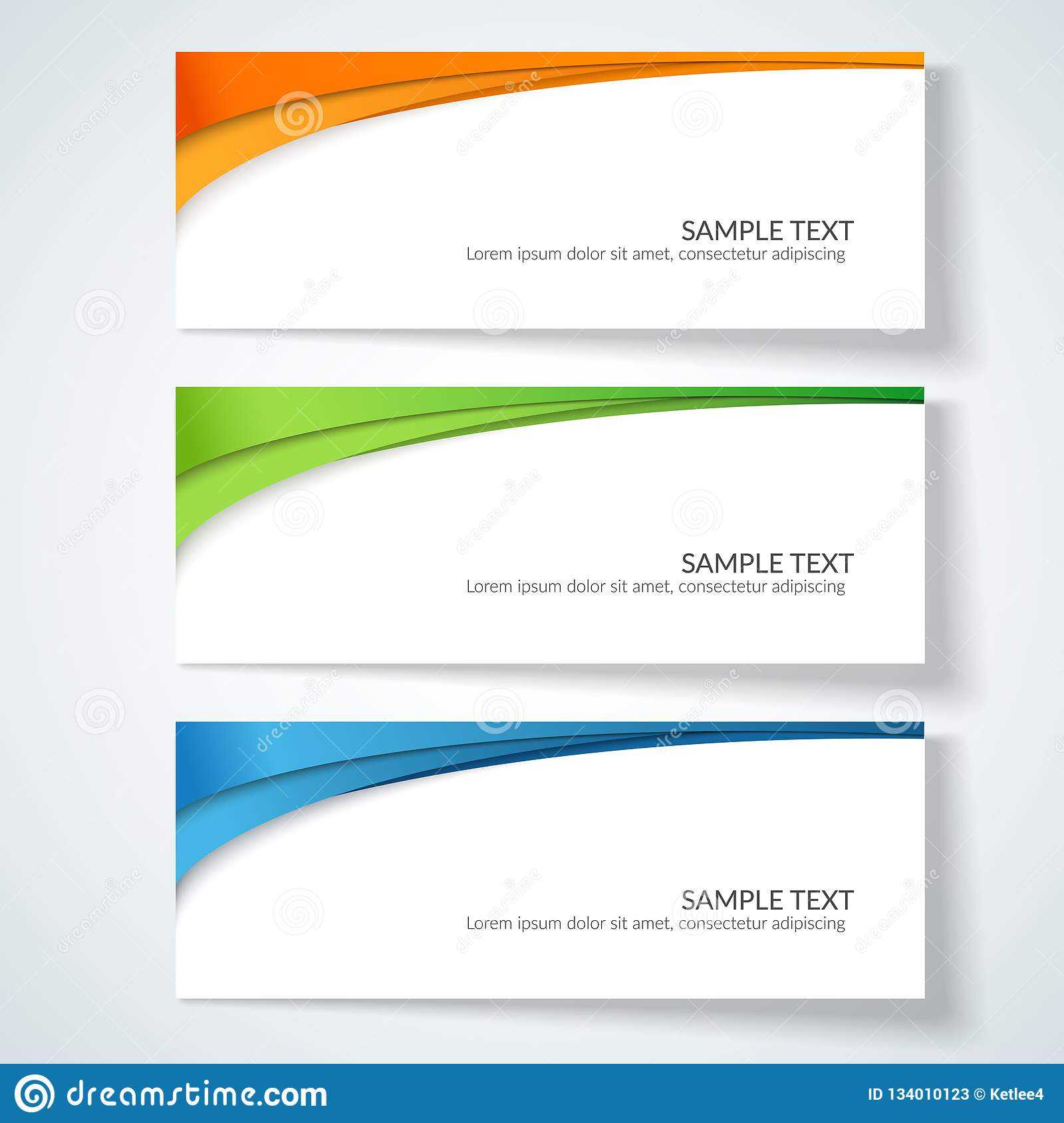 Card With Abstract Wavy Lines Orange Blue Green Stripes For Advertising Cards Templates