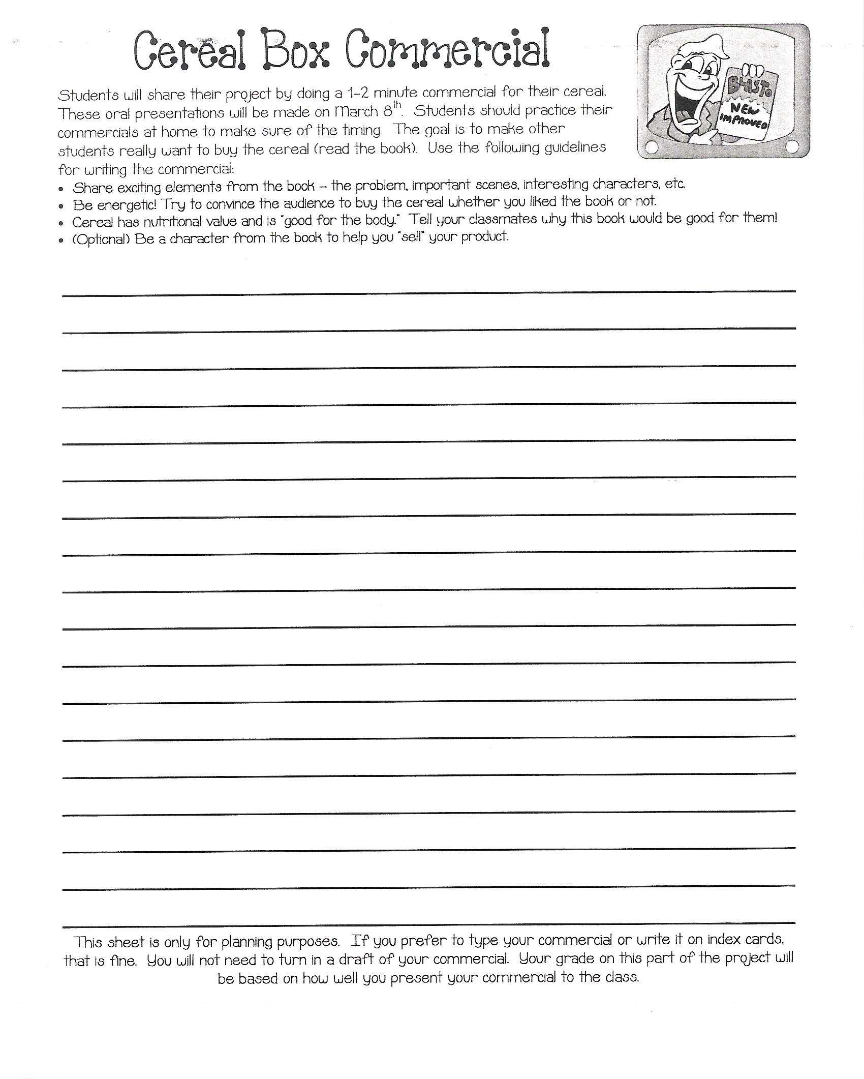 Cereal Box Book Report | Mrs. Eubanks' Class Throughout Cereal Box Book Report Template