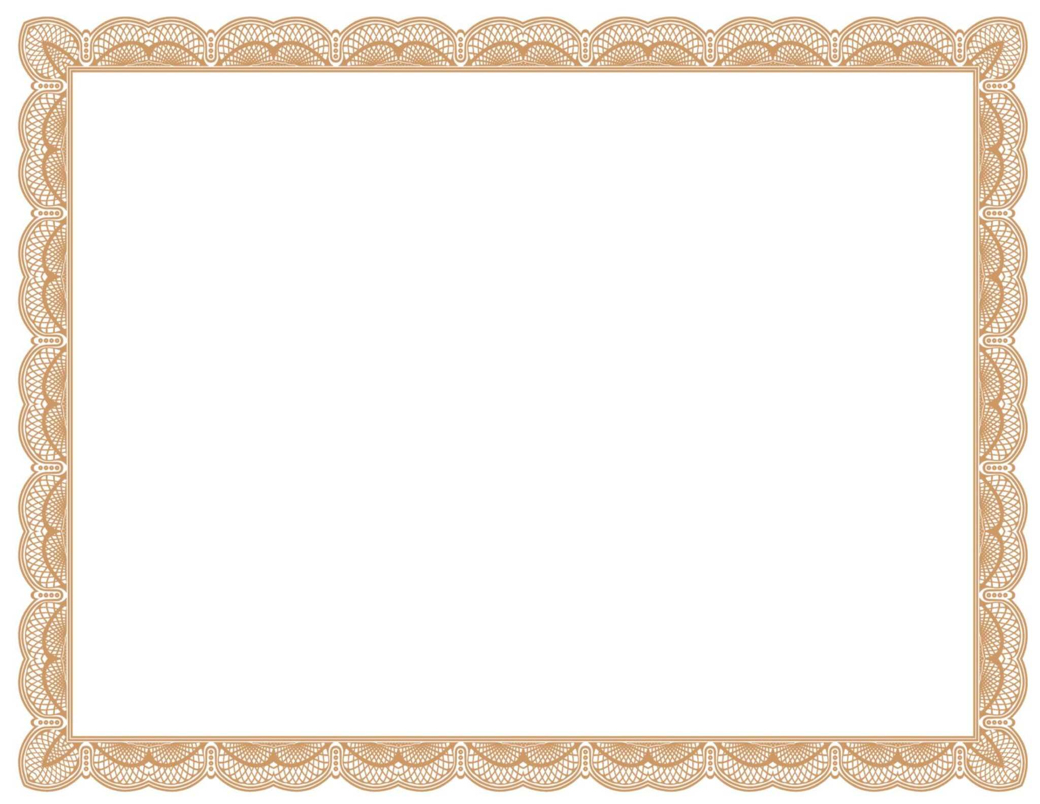 Blank Certificate Borders Templates