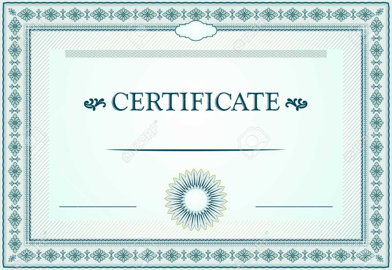 Certificate Borders, Template And Design Elements With Certificate Border Design Templates