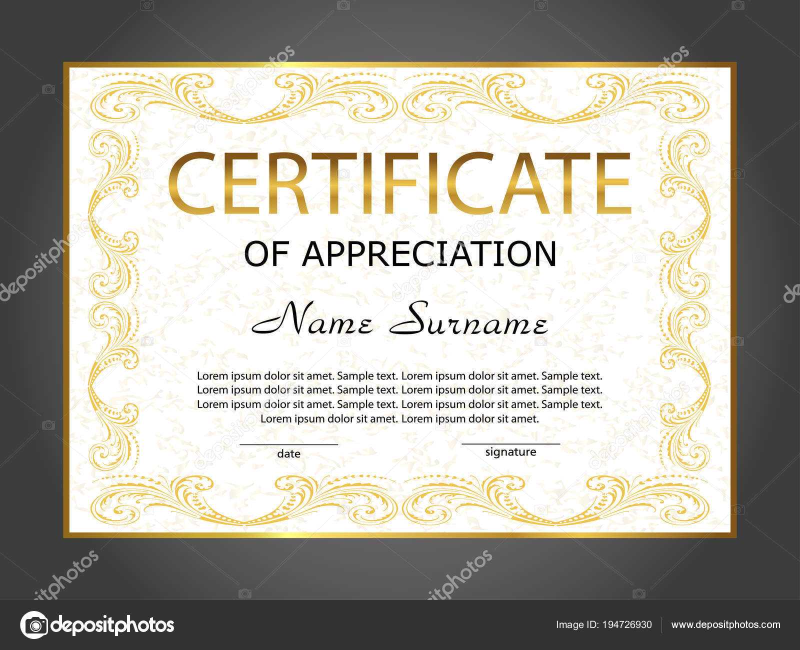 Certificate Of Appreciation, Diploma Template. Reward. Award Within Winner Certificate Template
