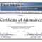 Certificate Of Attendance Sample Format School Example For Attendance Certificate Template Word