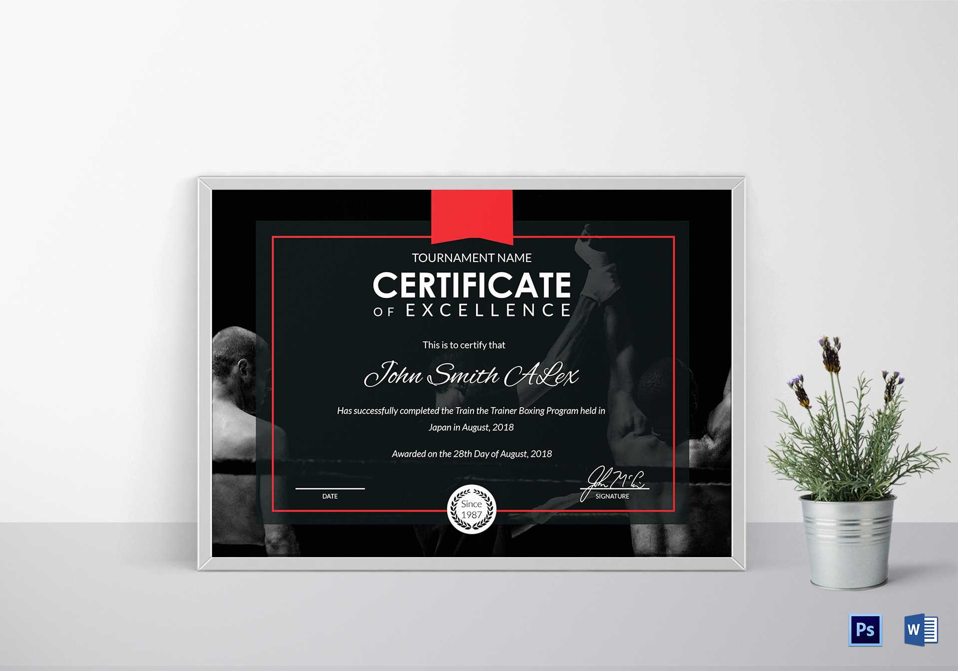 Certificate Of Boxing Template In Commemorative Certificate Template