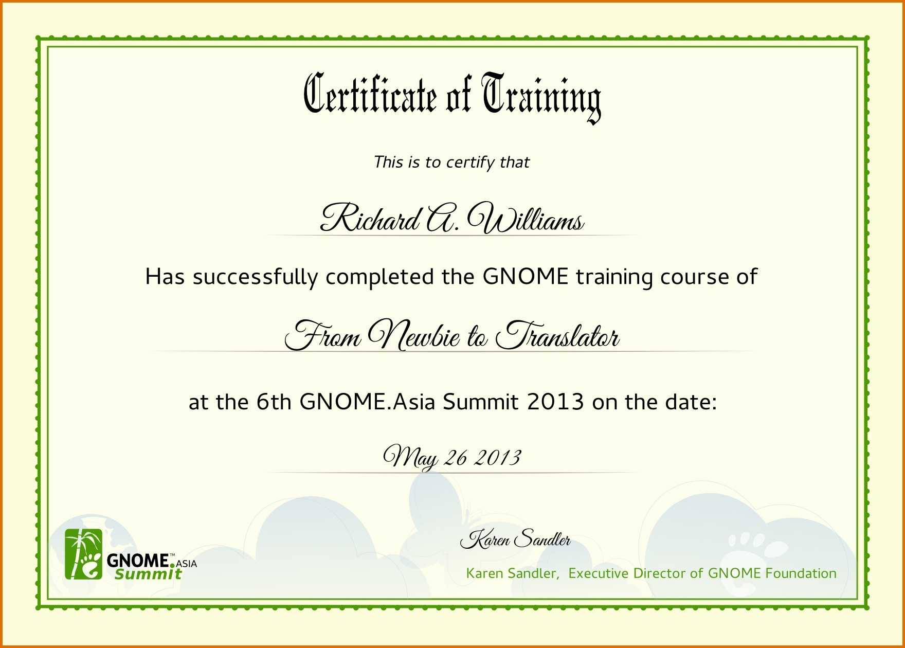 Certificate Of Completion Template Free Download Course For Class Completion Certificate Template