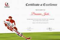 Certificate Of Hockey Performance Template with Hockey Certificate Templates