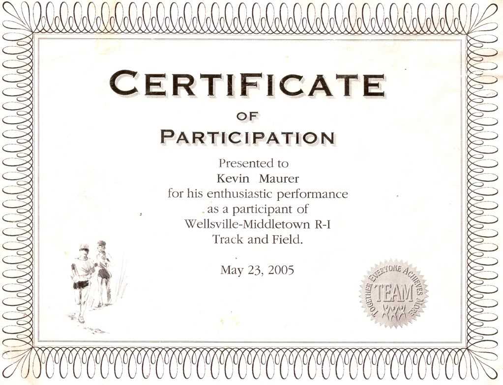 Certificate Of Participation Format – Major.magdalene Within Track And Field Certificate Templates Free