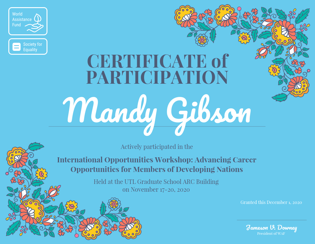 Certificate Of Participation With Regard To Templates For Certificates Of Participation