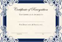 Certificate-Template-Designs-Recognition-Docs | Certificate with Sample Certificate Of Recognition Template