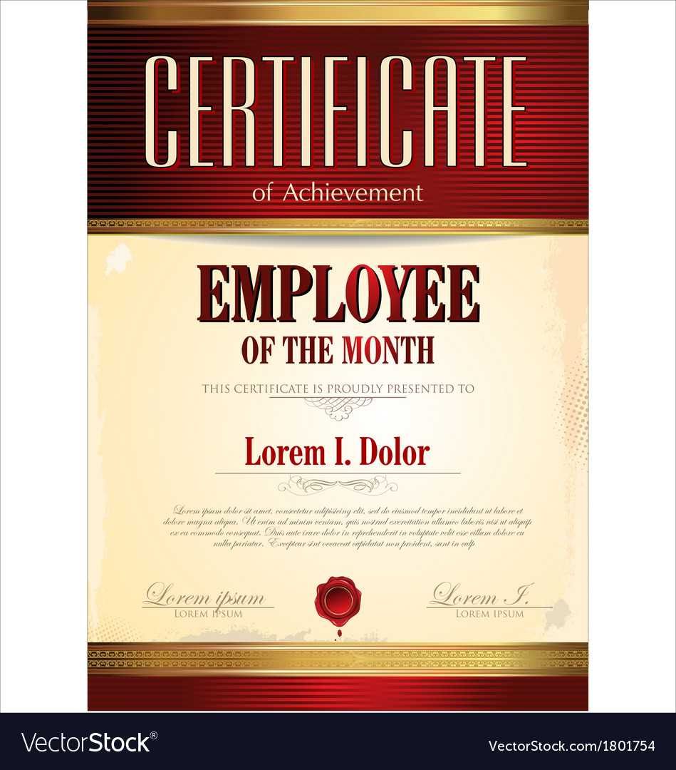 Certificate Template Employee Of The Month With Regard To Employee Of The Month Certificate Template With Picture