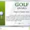 Certificate Template For Golf Award Stock Vector in Golf Certificate Template Free