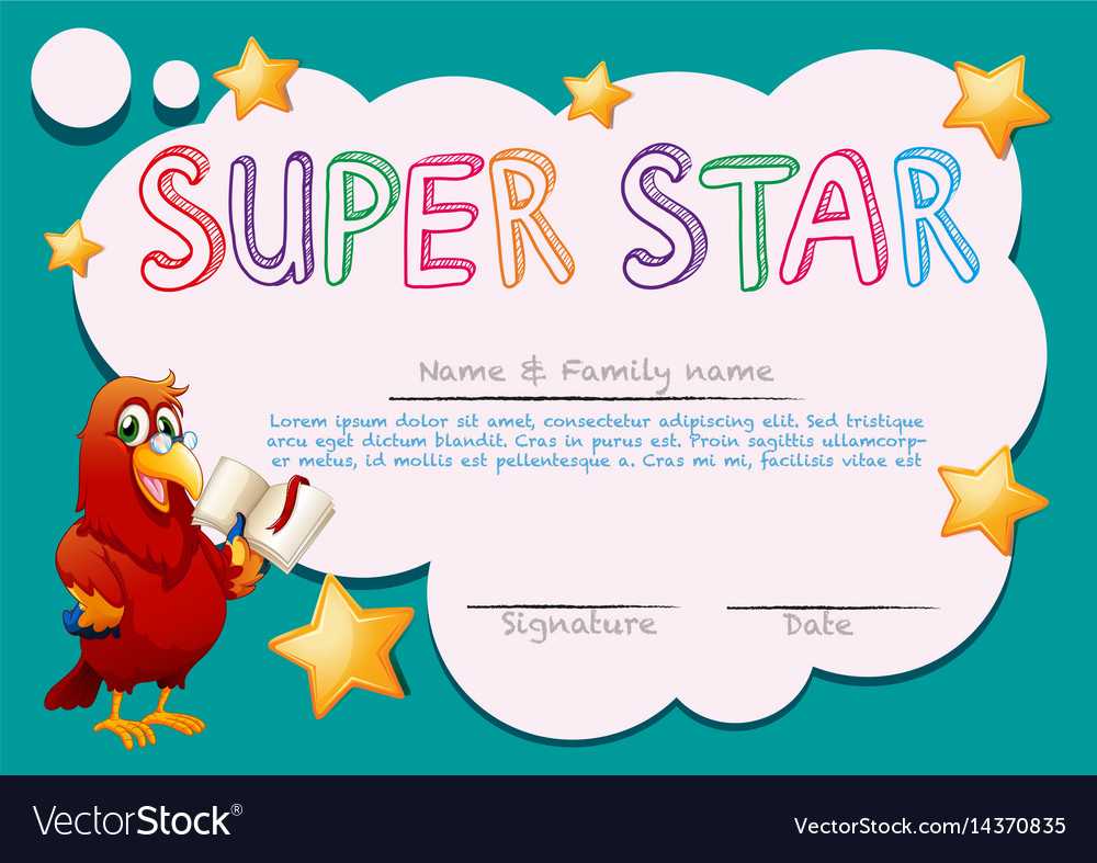 Certificate Template For Super Star Inside Star Certificate Templates Free