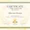 Certificate Template In Tennis Sport Theme With Gold Border Frame,.. In Tennis Gift Certificate Template