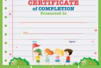 Certificate Template With Kids Walking In The Park in Walking Certificate Templates