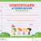 Certificate Template With Kids Walking In The Park Stock For Walking Certificate Templates