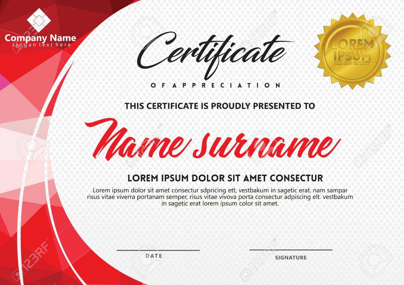 Certificate Template With Polygonal Style And Modern Pattern.. Within Workshop Certificate Template