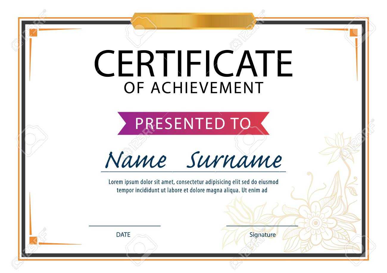 Certificate Template,diploma Layout,a4 Size ,vector Inside Certificate Template Size