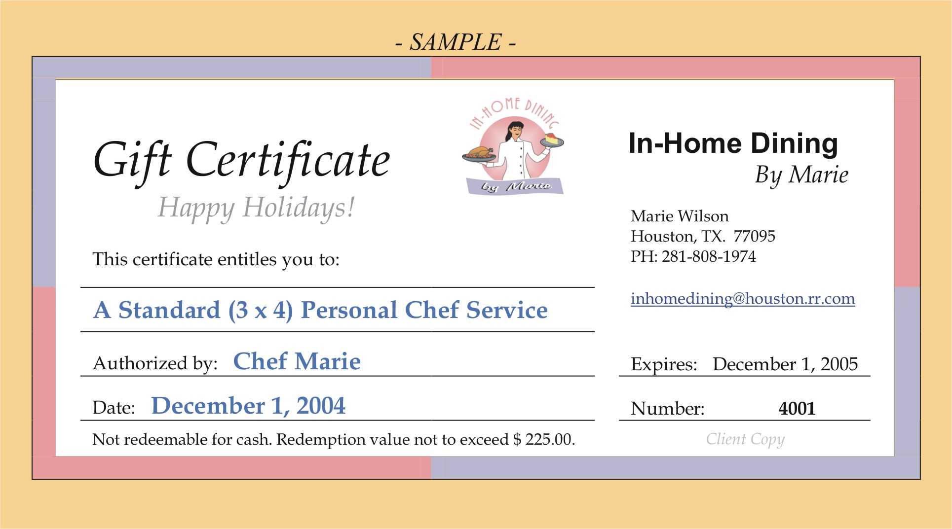 Certificate Templates: Dinner Gift Certificate Best Samples Regarding Dinner Certificate Template Free