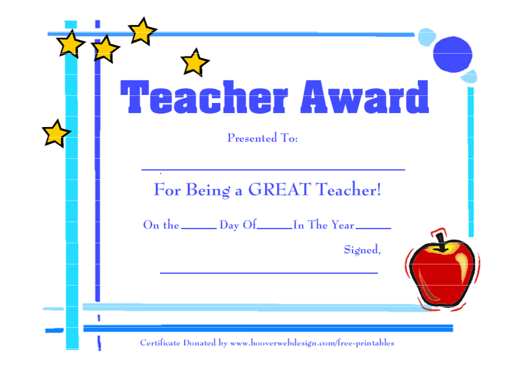 Certificate Templates For Best Teacher | Free Downloadable With Best Teacher Certificate Templates Free