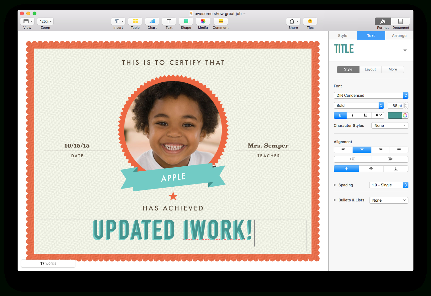 Certificate Templates: Pages Certificate Templates Ipad Inside Pages Certificate Templates