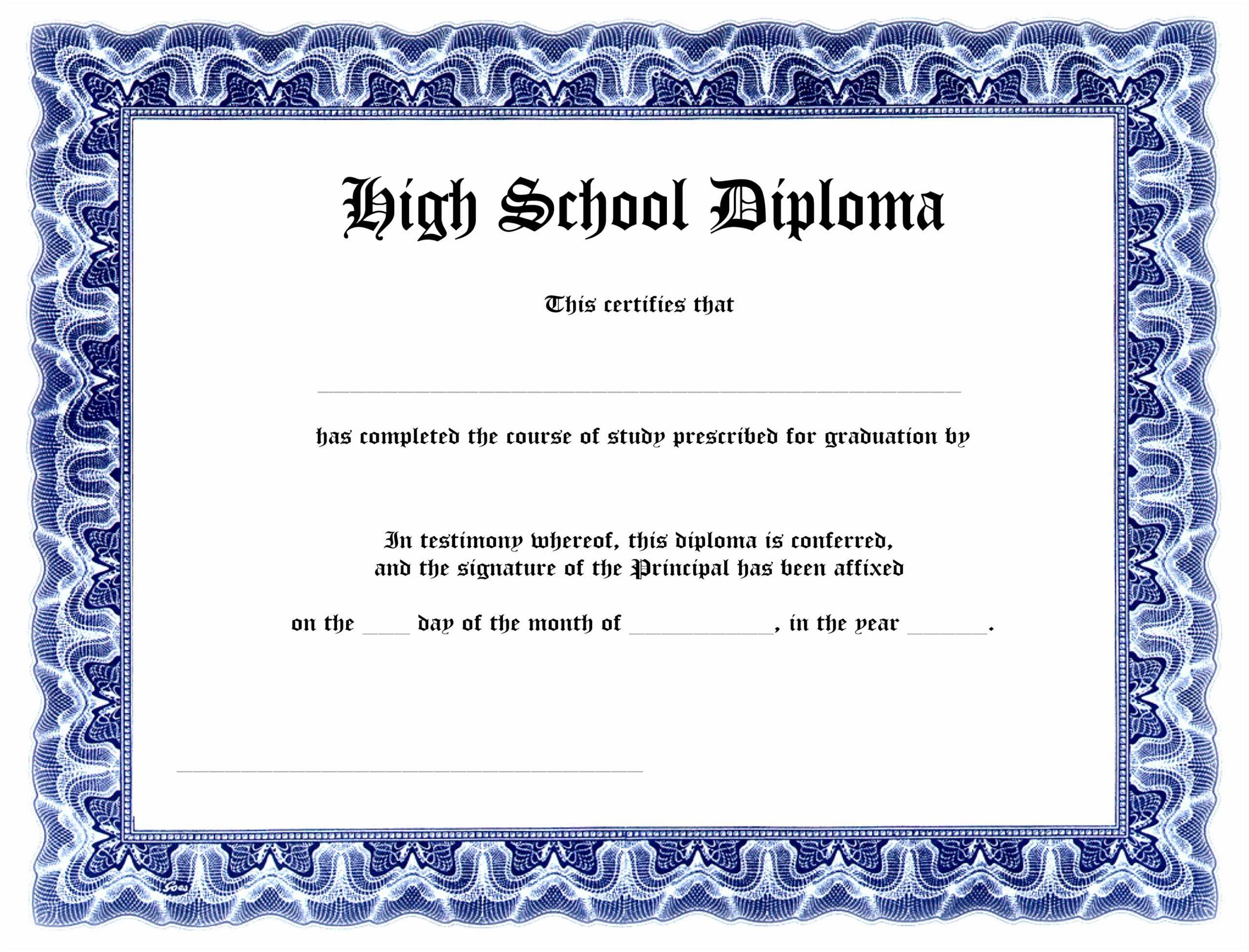 Free Printable Ged Certificate