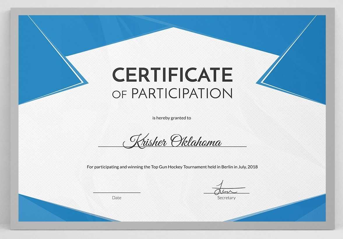 Certificates. Breathtaking First Place Certificate Template For Hockey Certificate Templates