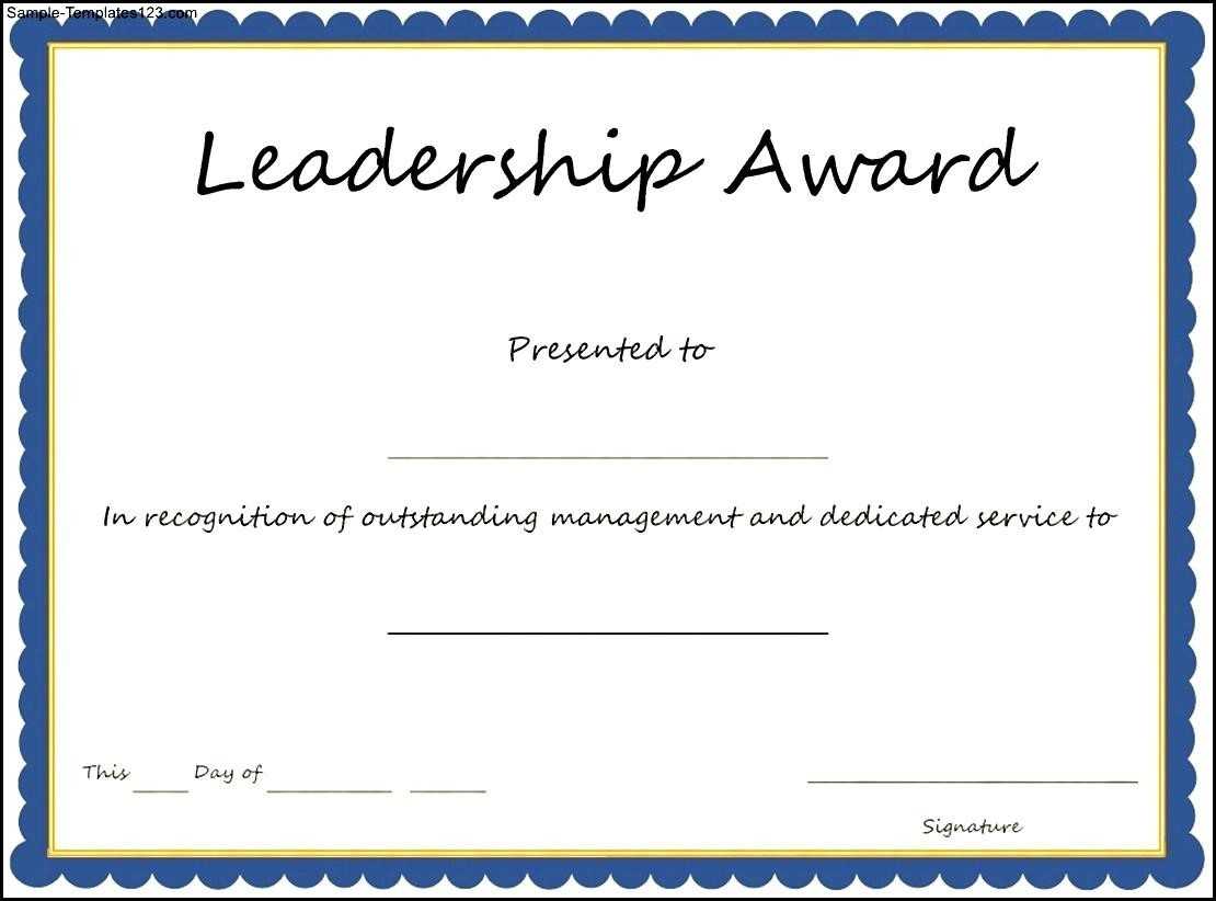 Certificates. Exciting Award Certificate Template Designs With Regard To Leadership Award Certificate Template