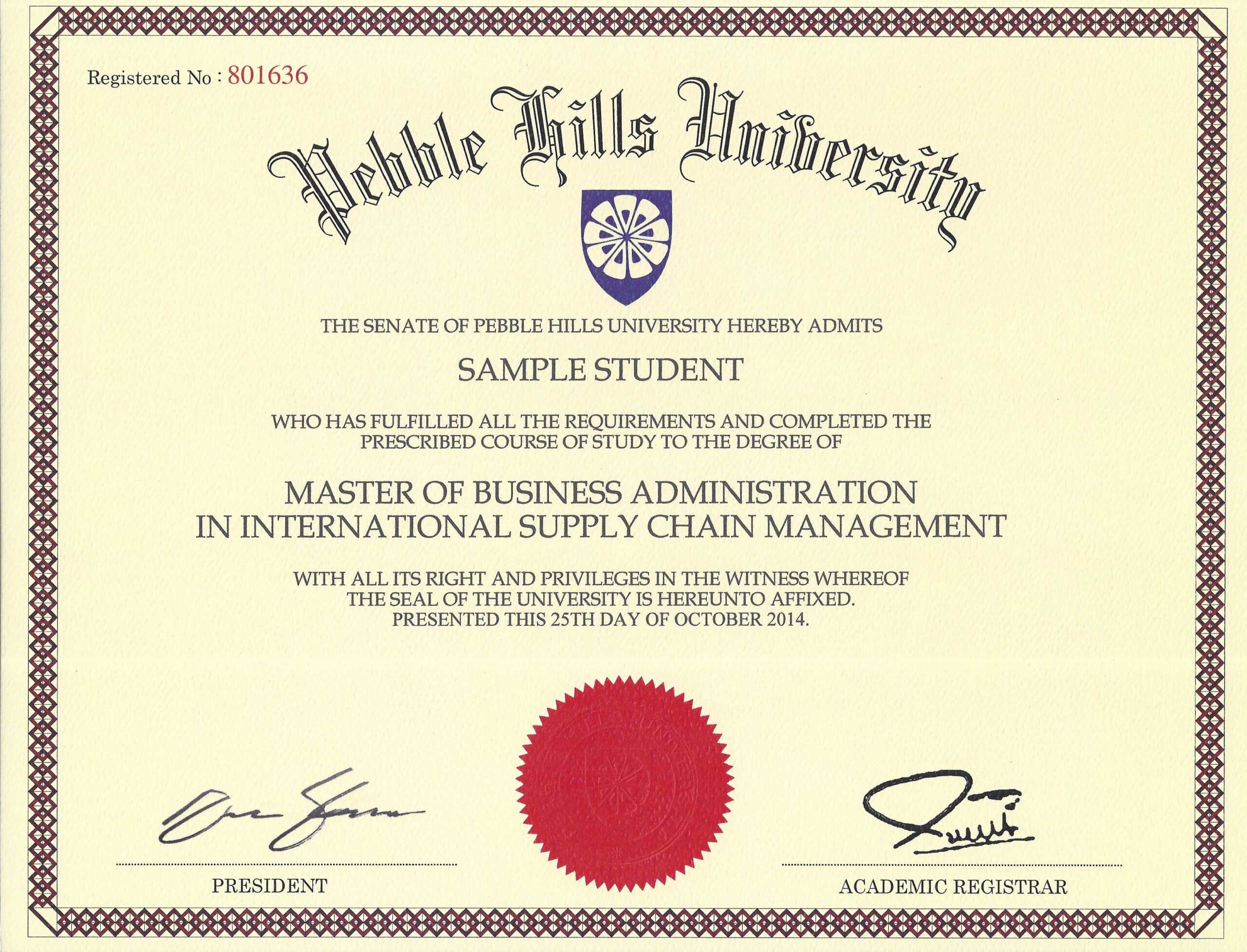 Certificates: Exciting Certificate Of Degree Templates Intended For Masters Degree Certificate Template