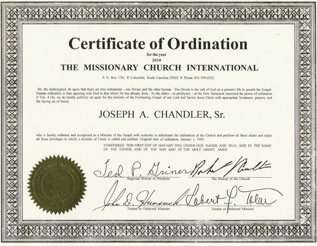 Certificates: Latest Ordination Certificate Template Example Regarding Certificate Of Ordination Template