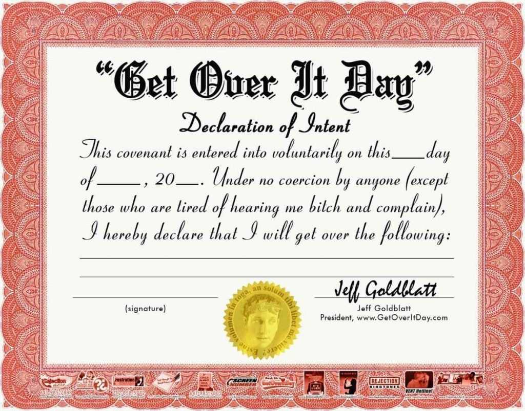 Certificates: Mesmerizing Fun Certificate Templates Example Throughout Free Printable Funny Certificate Templates
