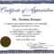 Certificates. Popular Certificate Of Recognition Template Inside Sample Certificate Of Recognition Template